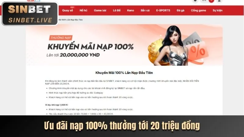 Ưu đãi nạp tiền hàng ngày debet win